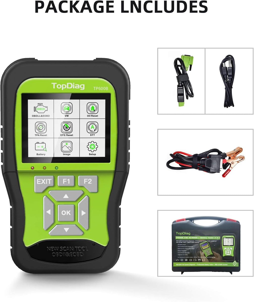 OBD2 Scanner Car Code Reader with Battery Tester 3 in 1 B496