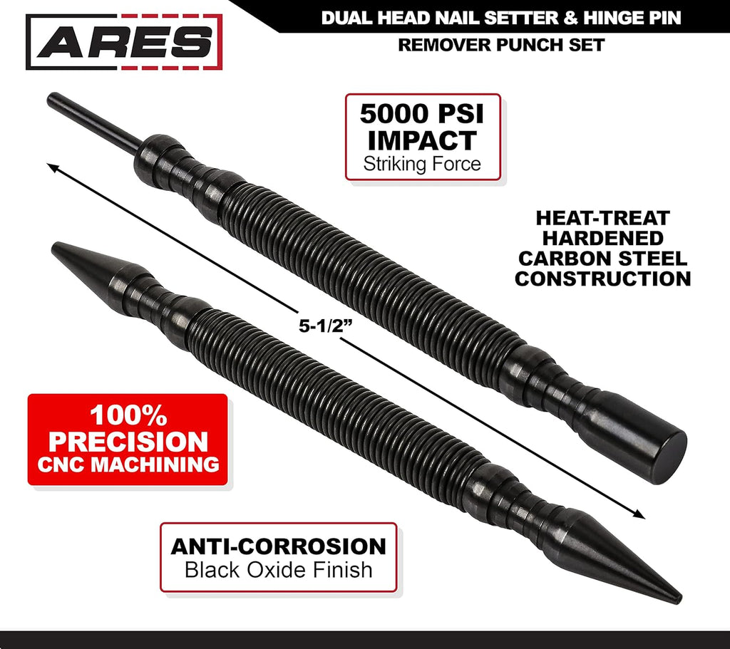 6-Piece Dual Head Nail Setter & Hinge Pin Remover Punch Set S978737