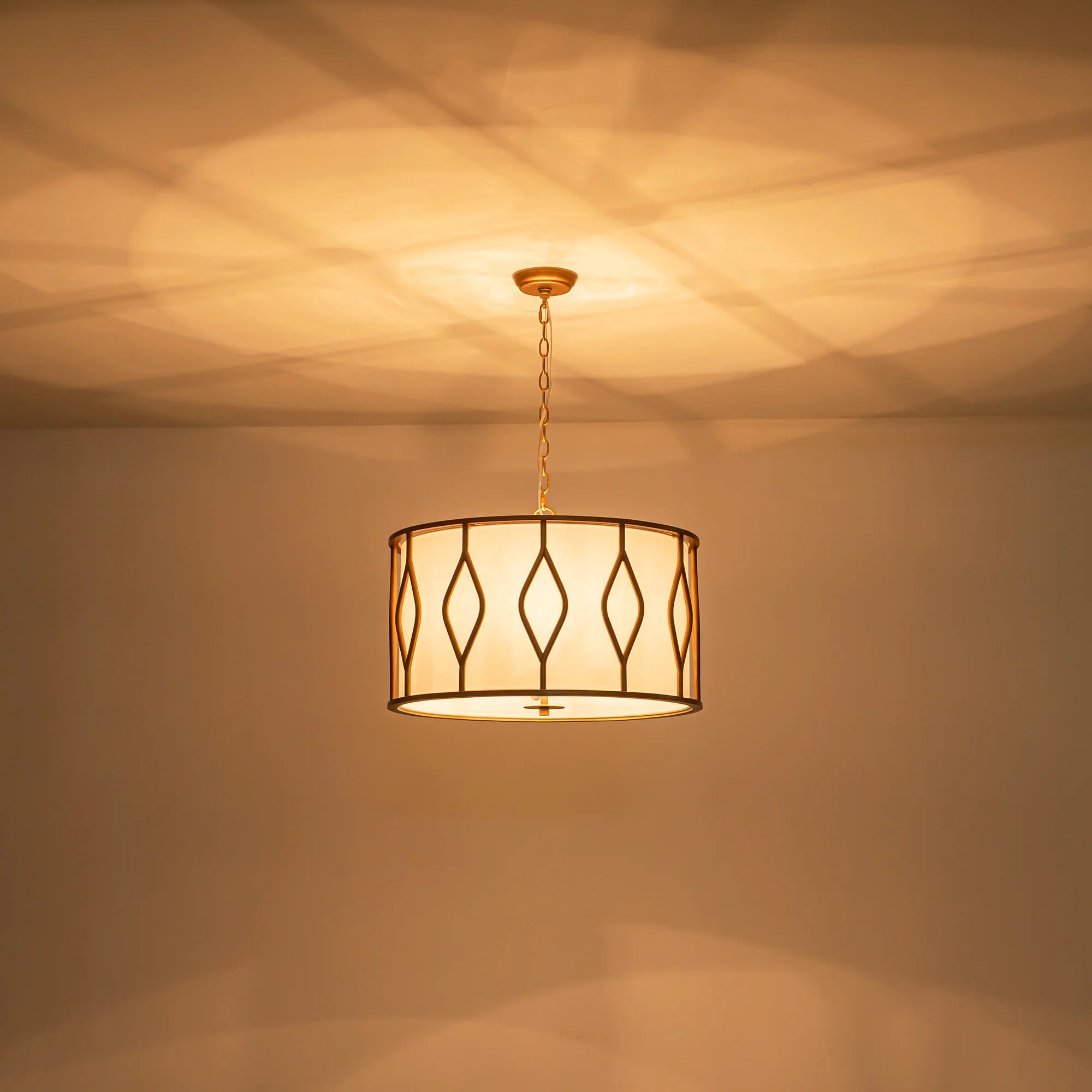 4-Light Dimmable Drum Industrial Chandelier V776
