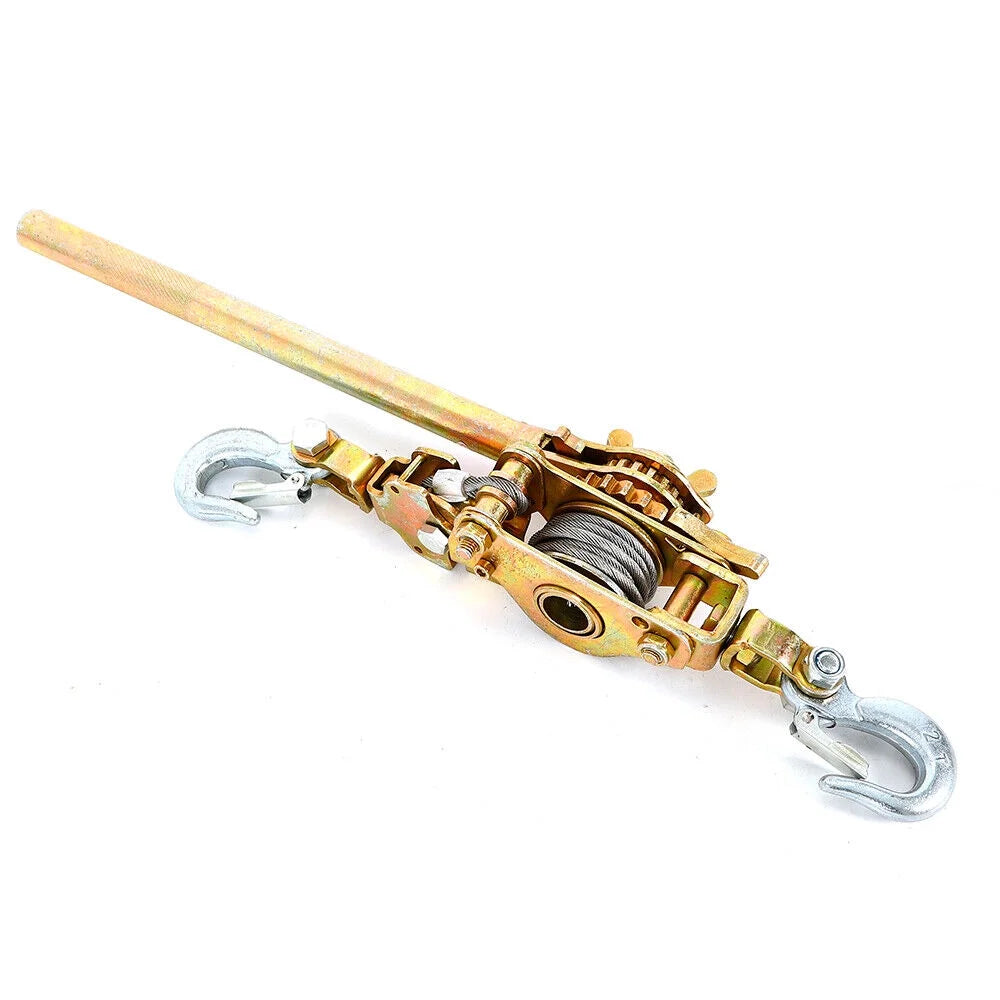 Cable Hoist Come Along Heavy Duty Hand Power Cable Puller 2 Ton Double Hooks S418