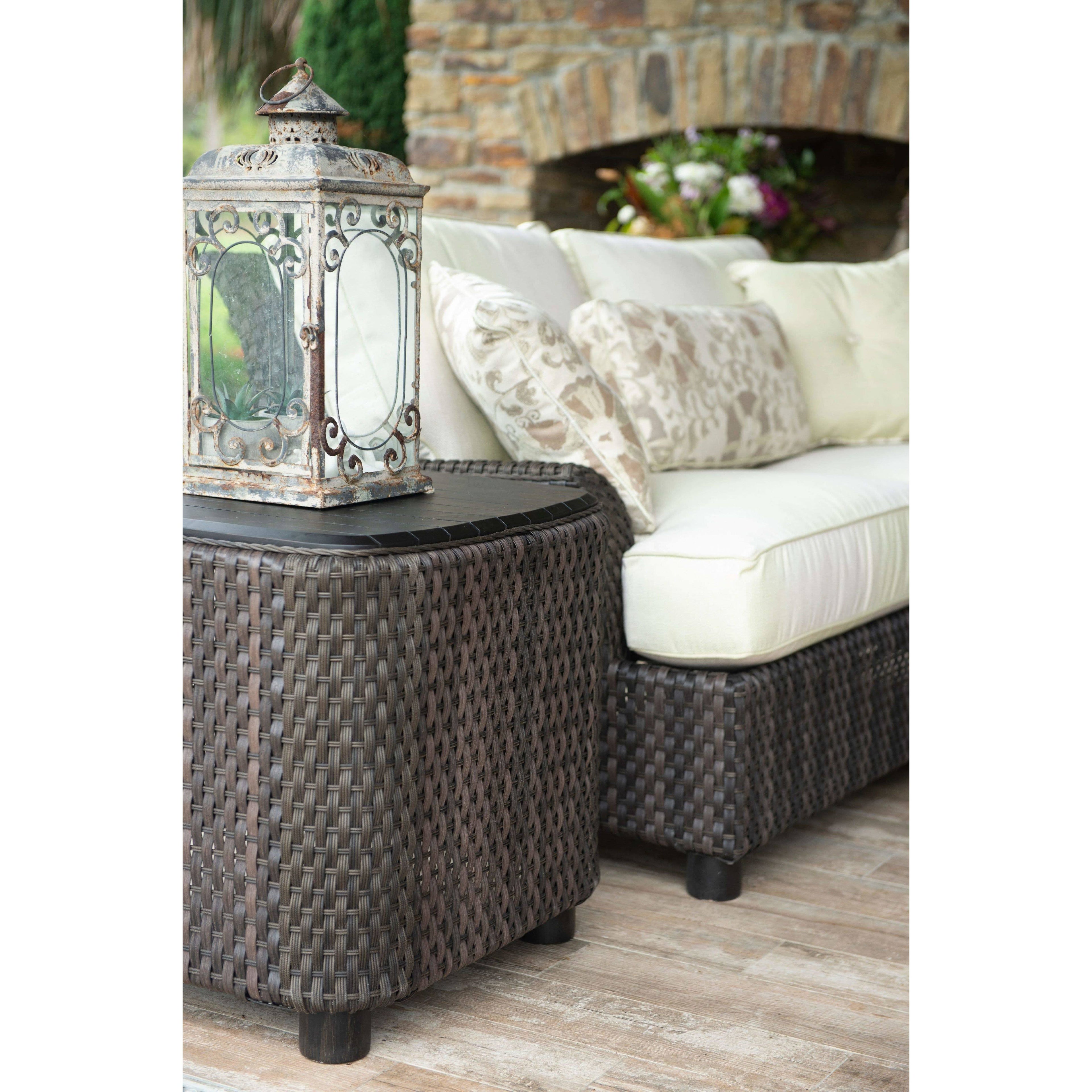 Teak Top End Table C42819