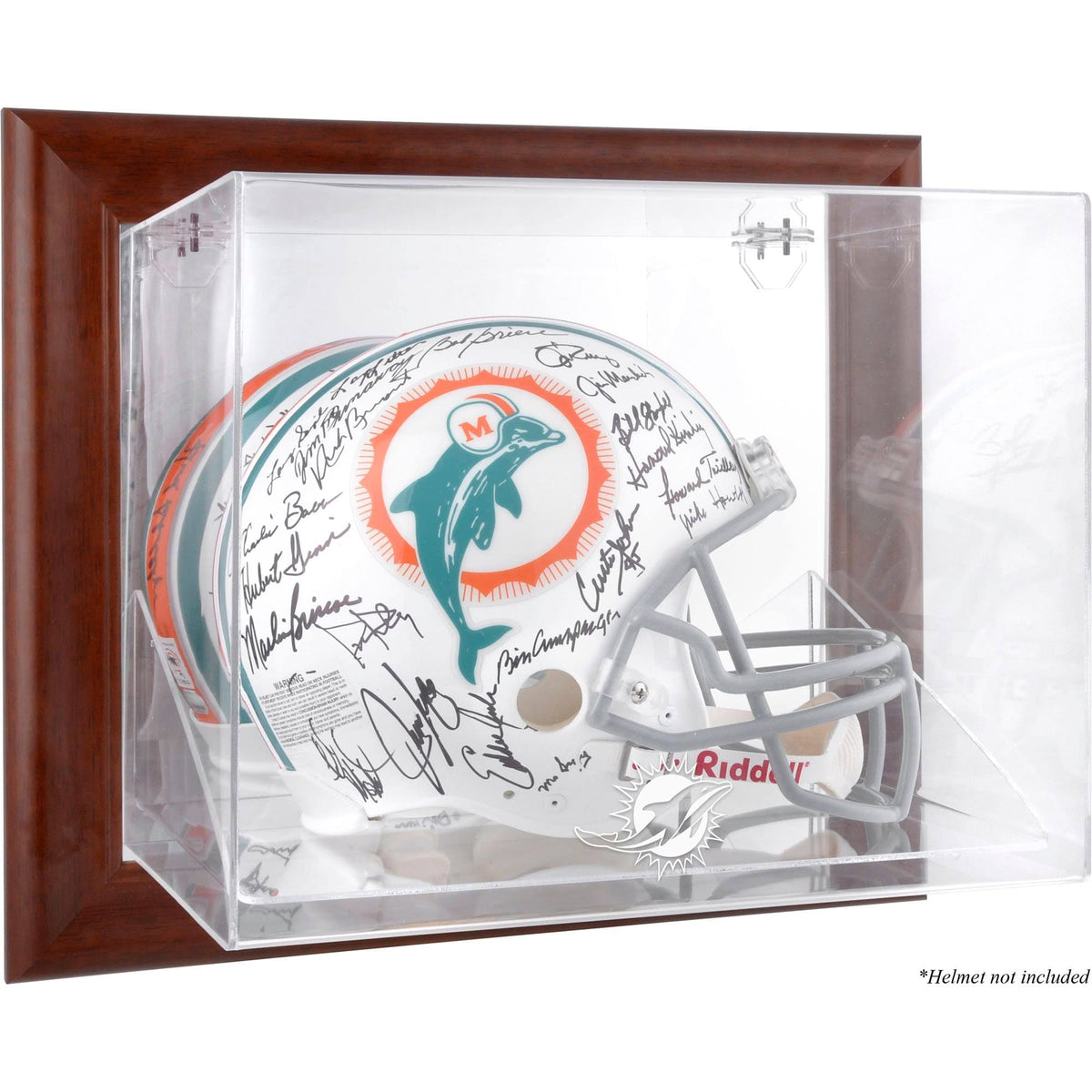 Brown Framed Wall-Mountable Helmet Case N81518