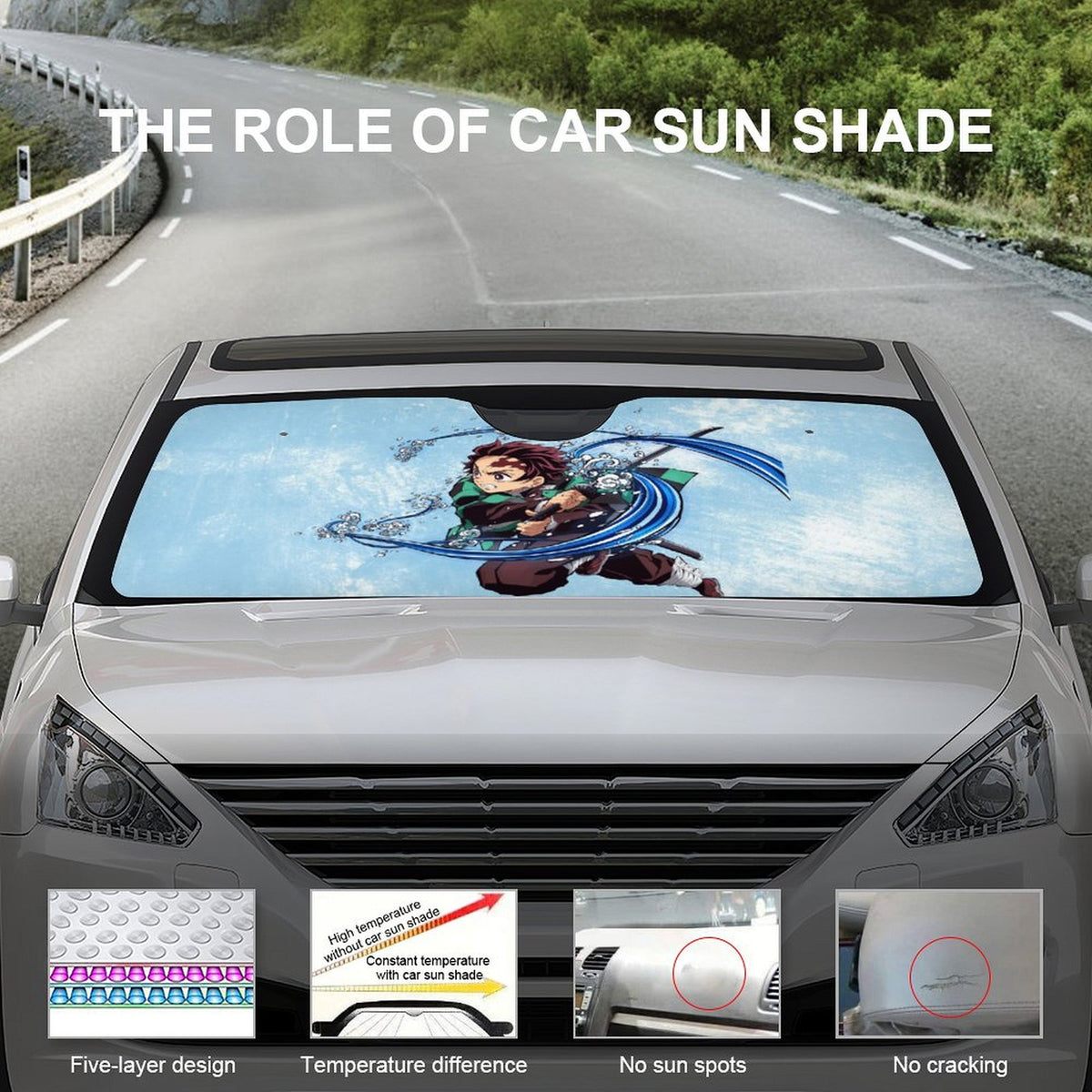 Foldable Reflective Car Windshield Sunshade M916