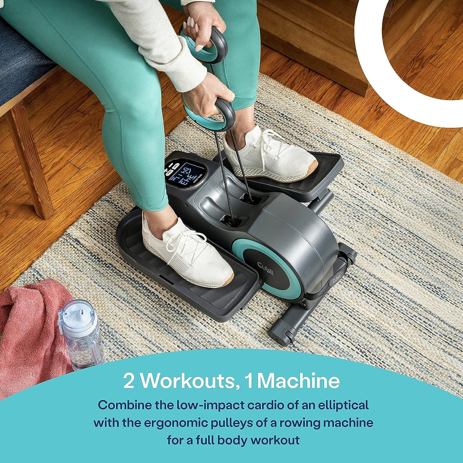 Seated Elliptical Pedal Exerciser with Resistance Bands V3306