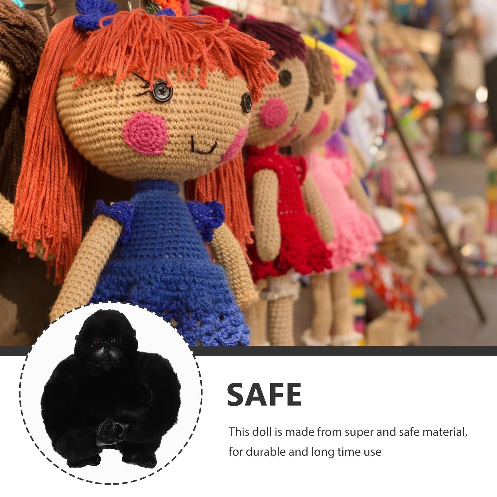 Large Plush Gorilla Stuffed Doll I897