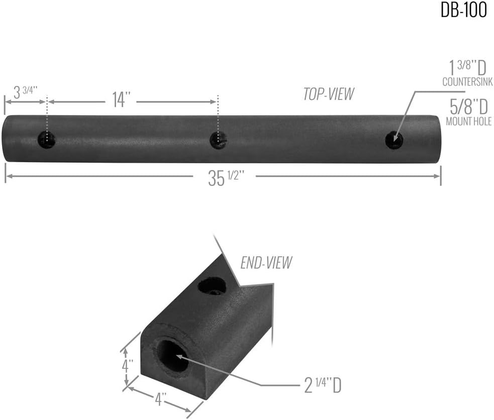 Heavy Duty Industrial Rubber Dock Bumper Pack of 2 Y793696