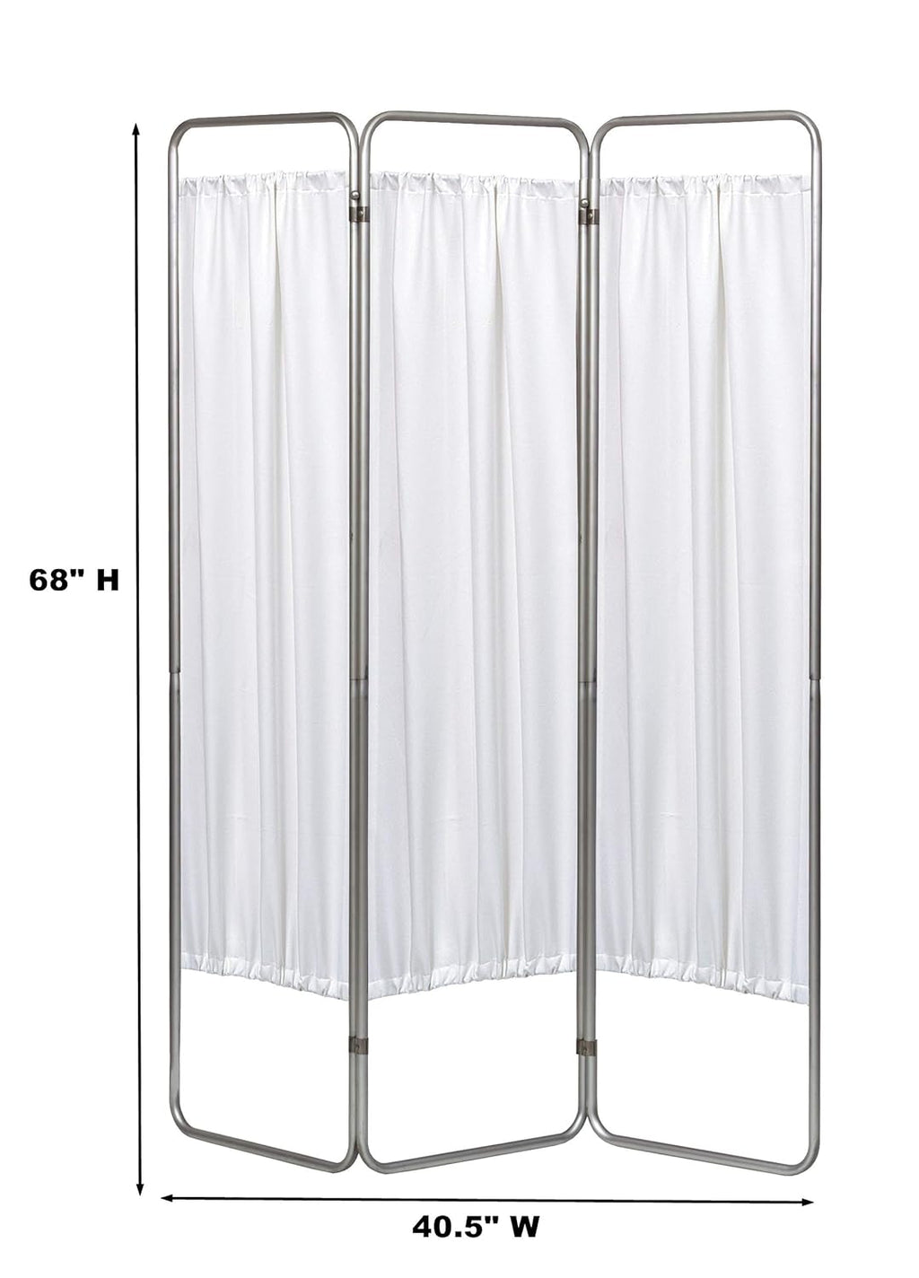 3 Panel Medical Privacy Screen with White Vinyl Panel N1593