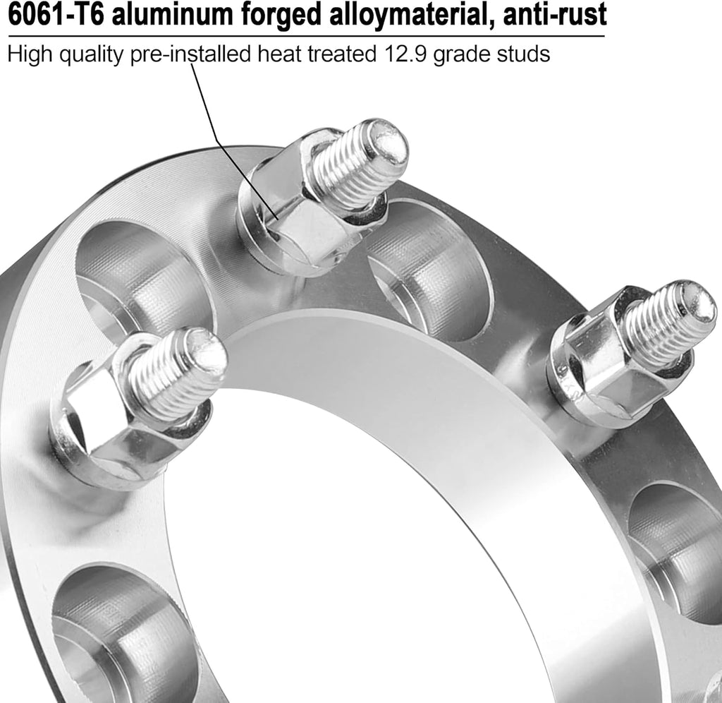 2pcs 8x6.5 to 8x180 Wheel Adapters, 1.5 Inch, Chrome K8275