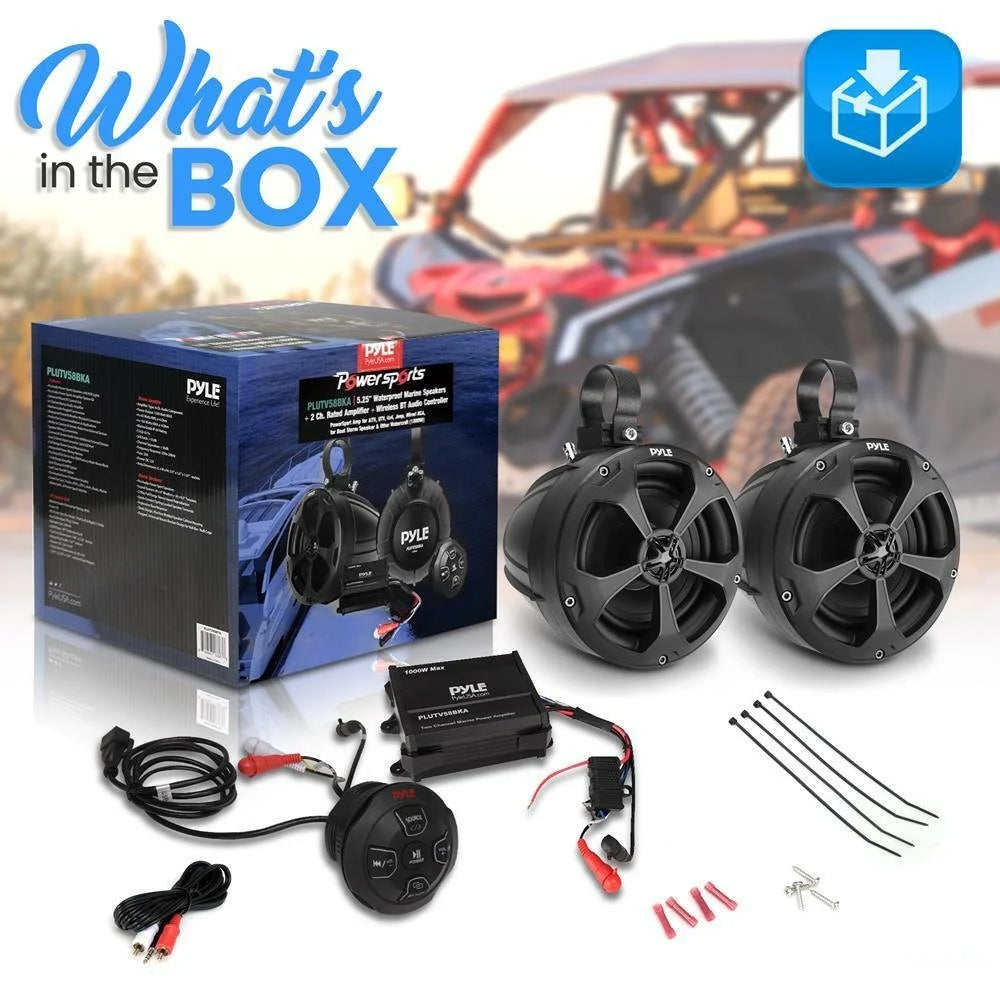 Water Resistant Marine Speaker with Wireless BT Audio Controller J755536