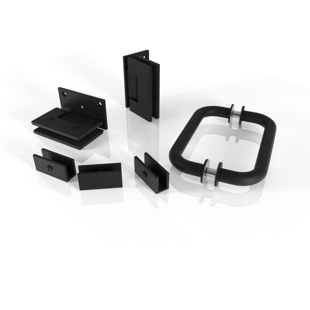 Frameless Shower Door Wall Hinge Matte Black S110635