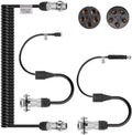 Heavy Duty Vehicle Coil Trailer Cable with 4 PIN AV Connector Disconnect Kit, Pack of 2 I68926