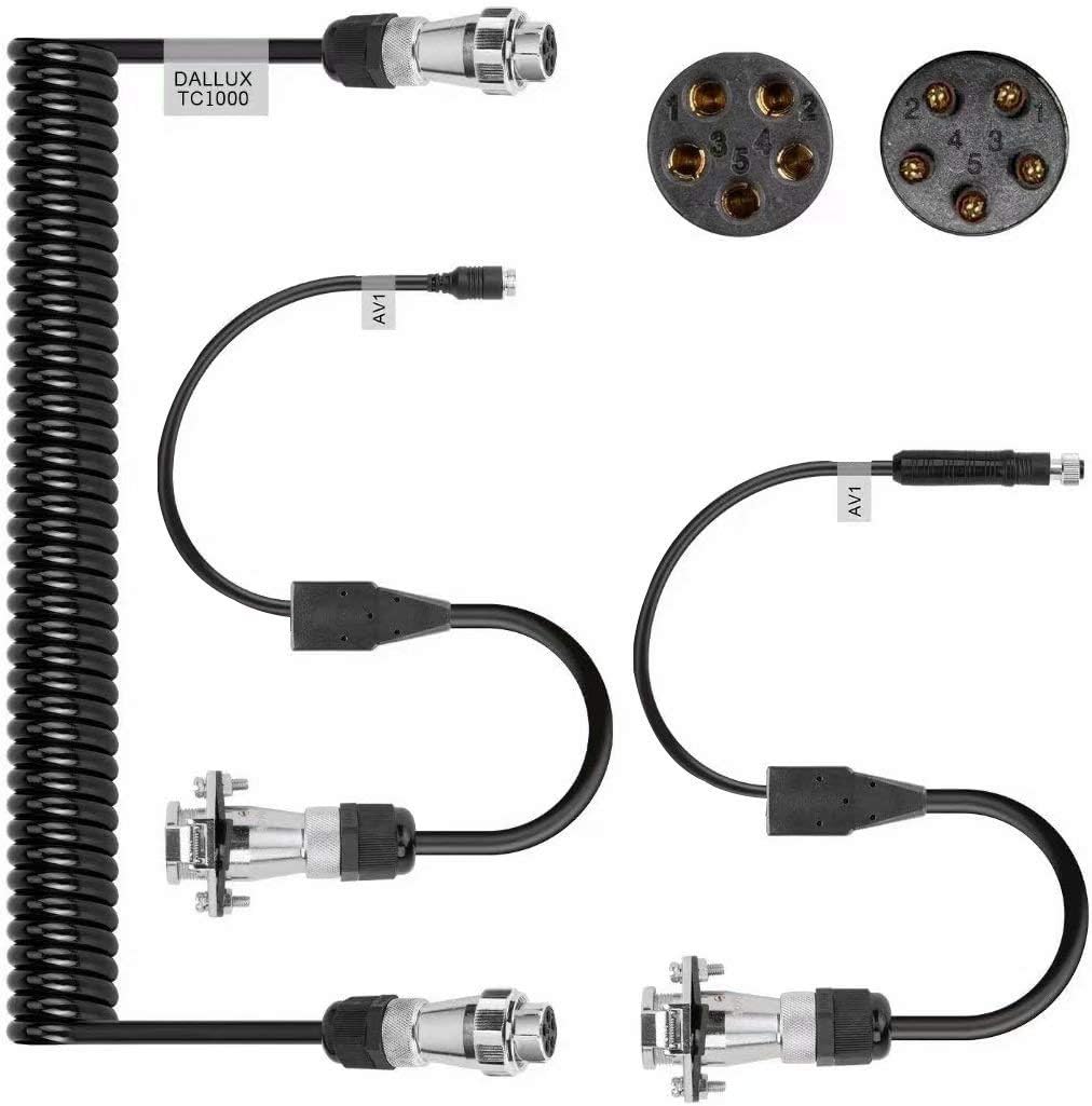 Heavy Duty Vehicle Coil Trailer Cable with 4 PIN AV Connector Disconnect Kit, Pack of 2 I68926