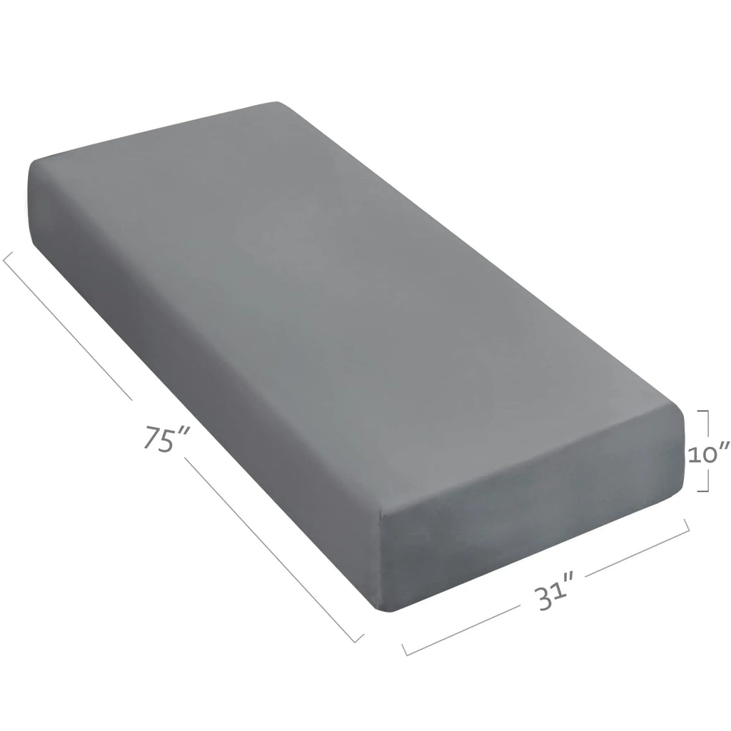 Gray Microfiber Cot Fitted Sheet 31x75 Inches R6583