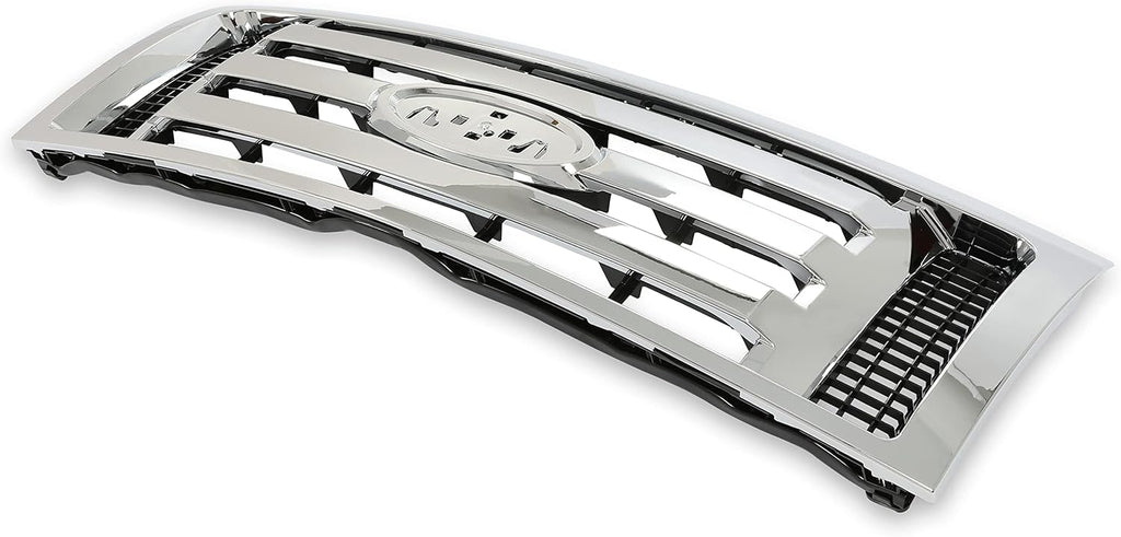 Chrome Silvery Shell and Black Front Bumper Grille Assembly Pack of 2 I528