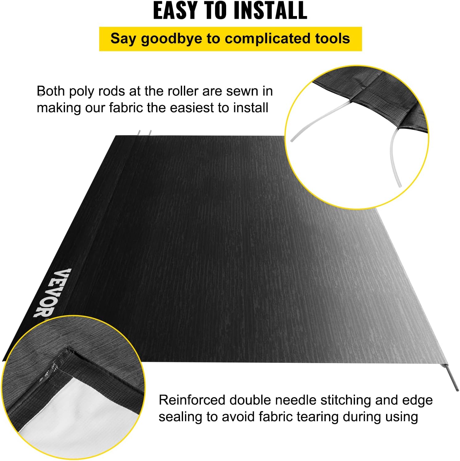 Charcoal Fade 15oz Vinyl RV Awning Replacement Fabric O39433
