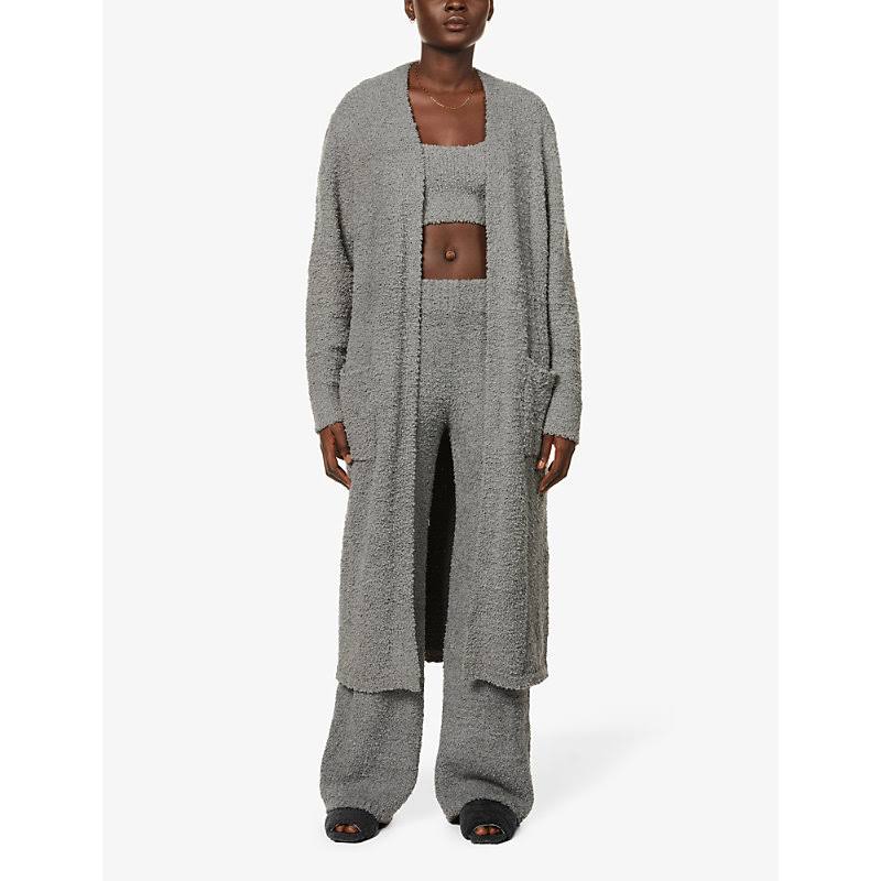 Gray Cozy Knit Robe J511