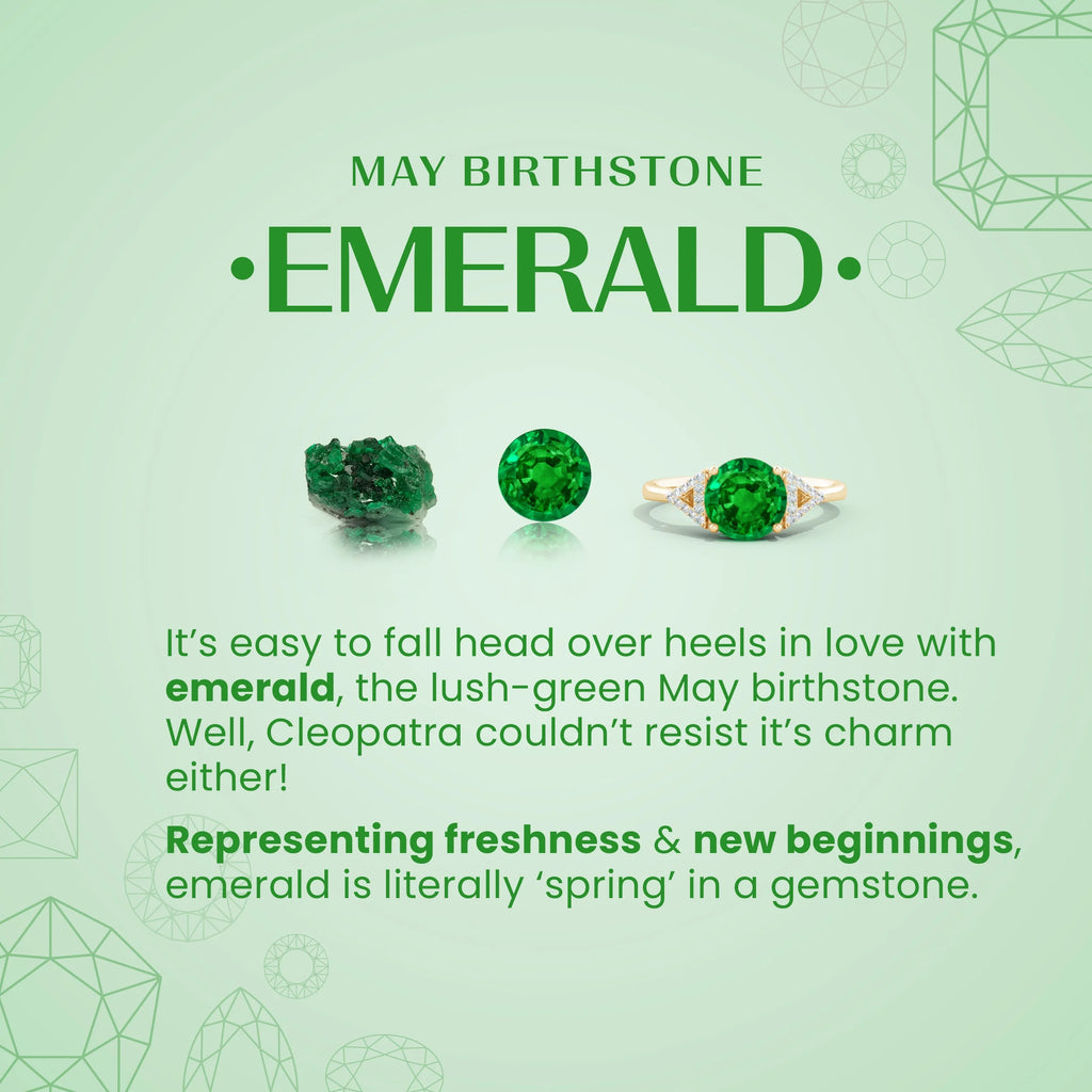 Natural Emerald Ring in 14K Yellow Gold, Size 6, 2mm I79506