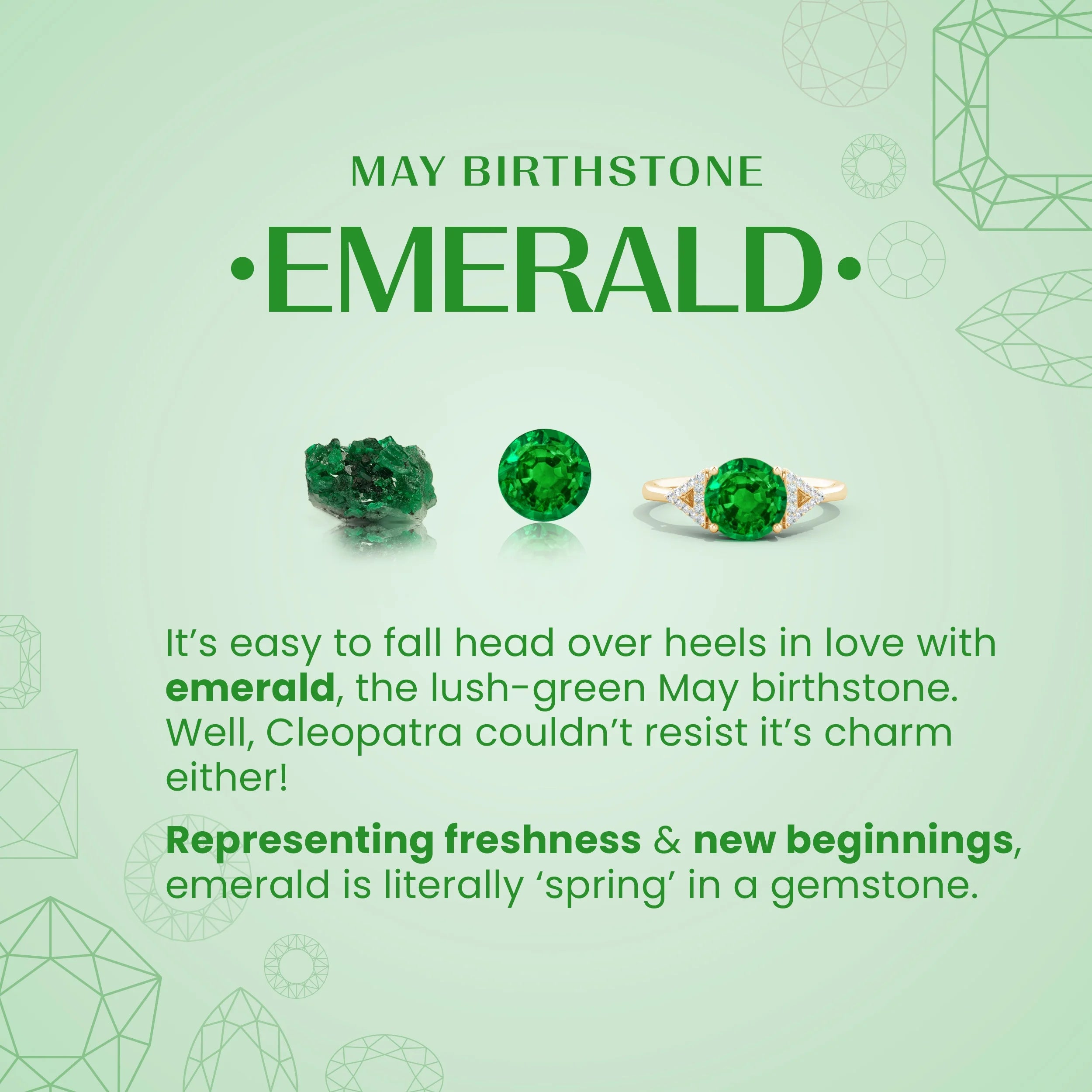 Natural Emerald Ring in 14K Yellow Gold, Size 6, 2mm I79506