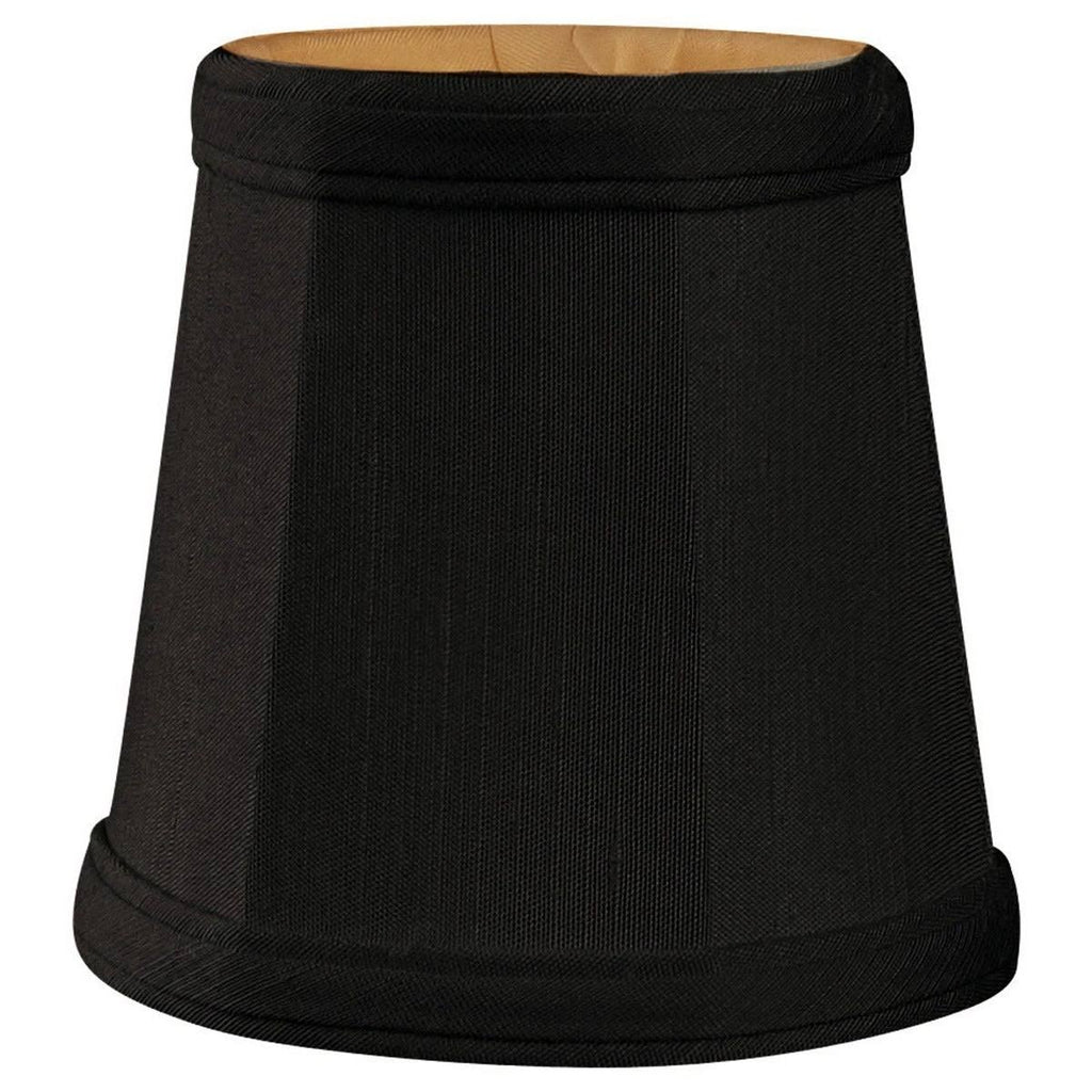 Silk Bell Candelabra Shade Set of 6 Black Gold Z499
