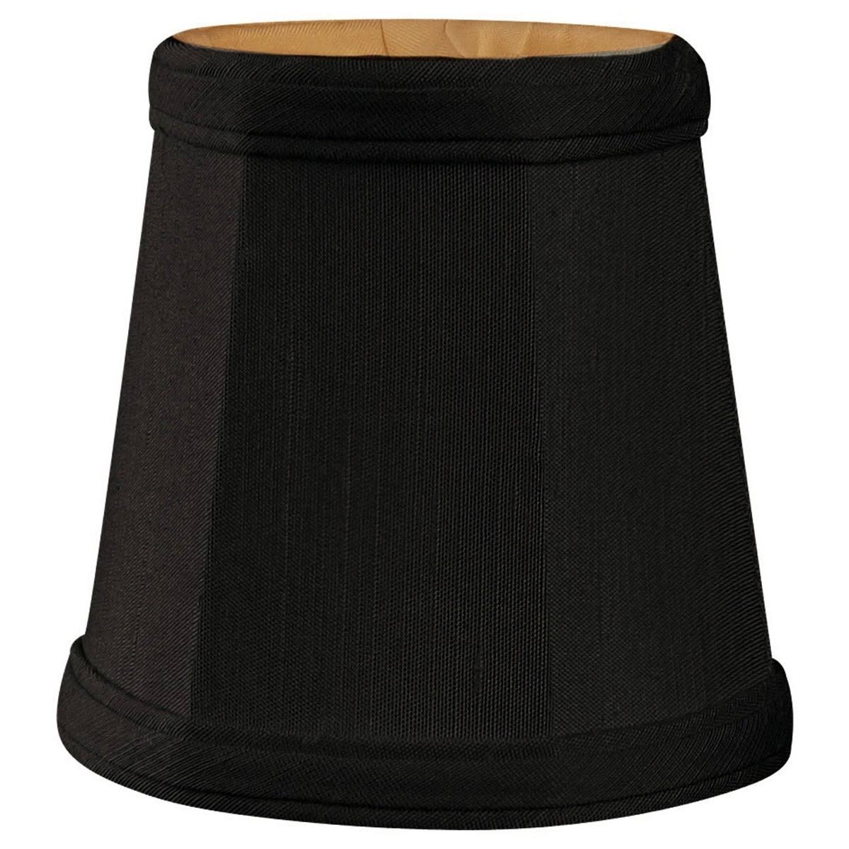 Silk Bell Candelabra Shade Set of 6 Black Gold Z499