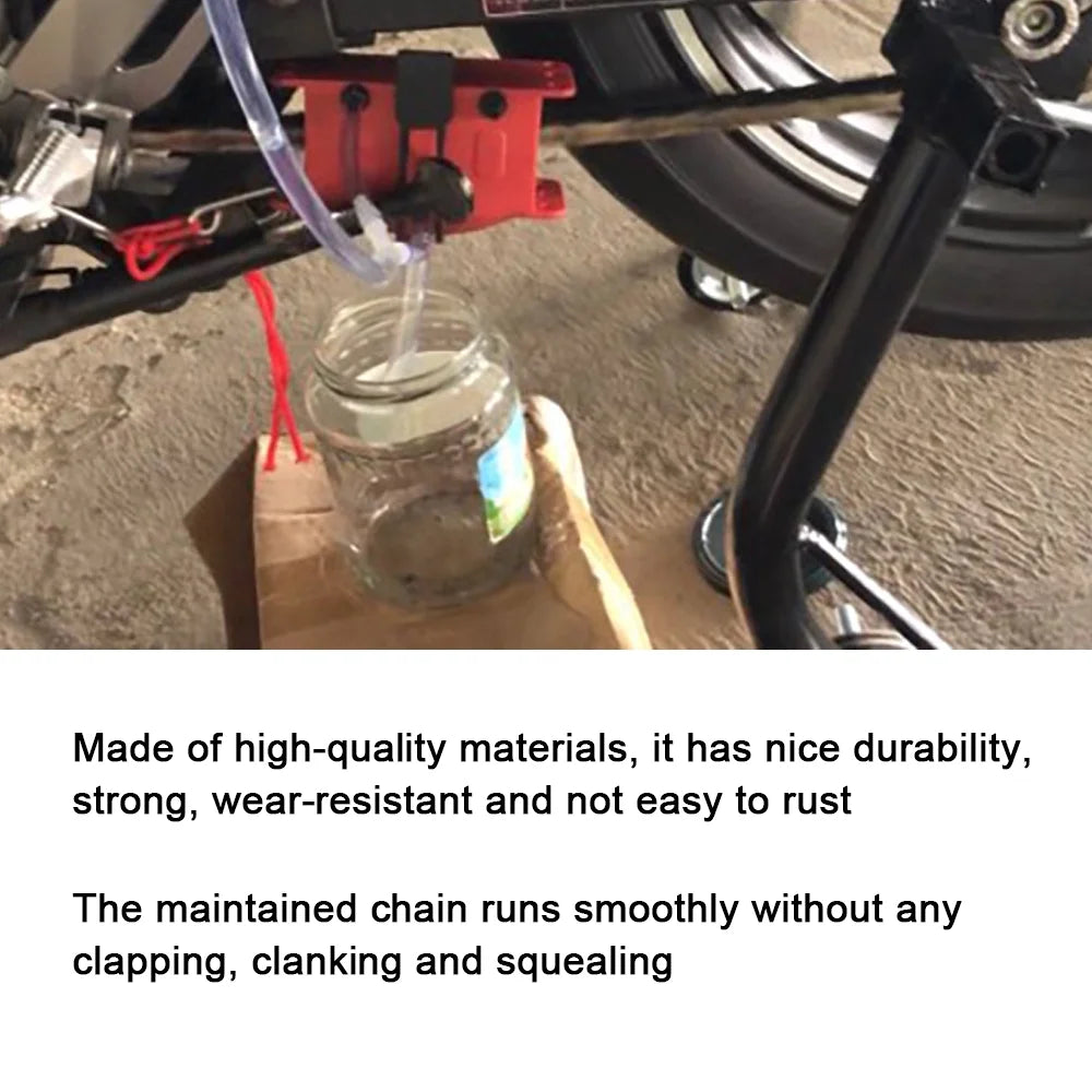 Motorcycle Chain Cleaning Kit with Brush and Lube Device T24331