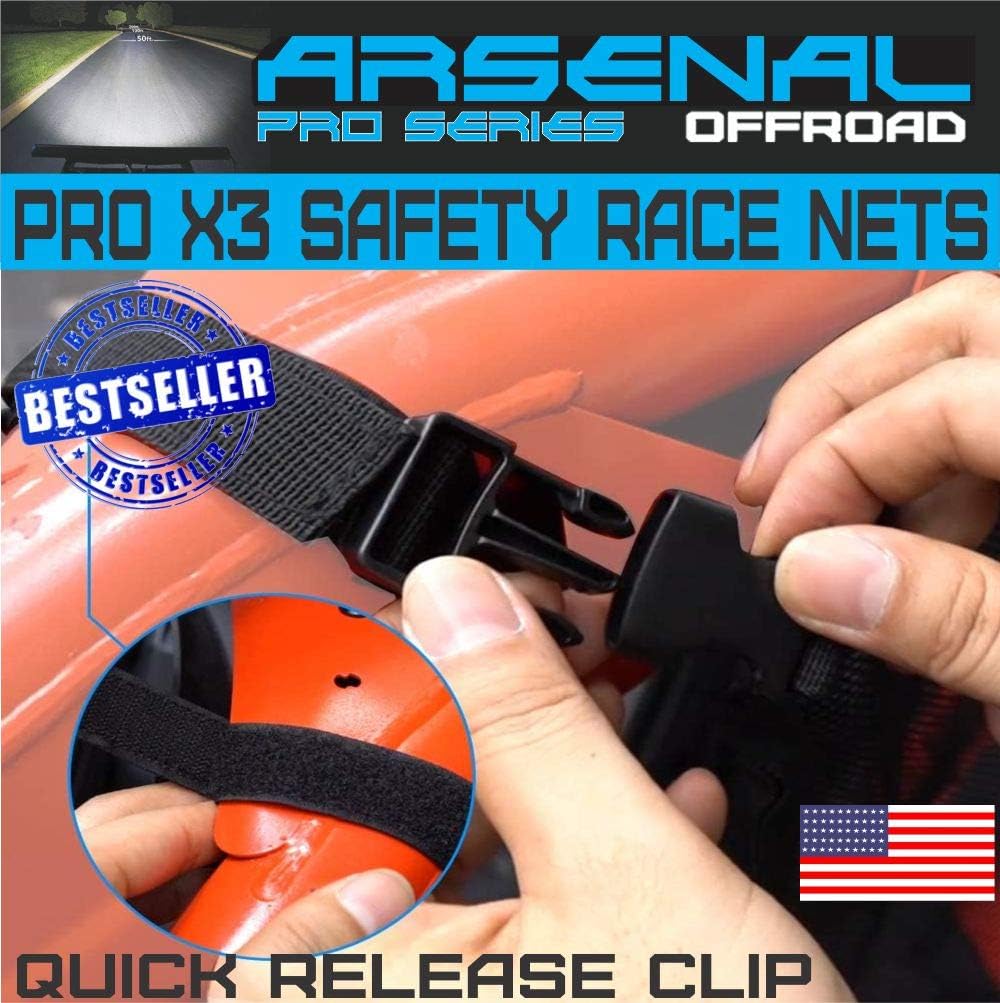 Window Safety Race Nets for Can Am Maverick X3 & X3 Max, Drive & Passenger Side (1 Pair) B519