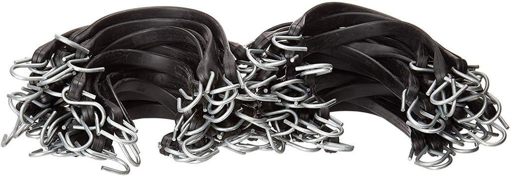 Pack of 50 Natural Rubber Bungee Cords with Crimped Hooks, 15", 21" and 31" Sizes I20907