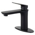 Matte Black Single Hole Single-Handle Bathroom Faucet D6615