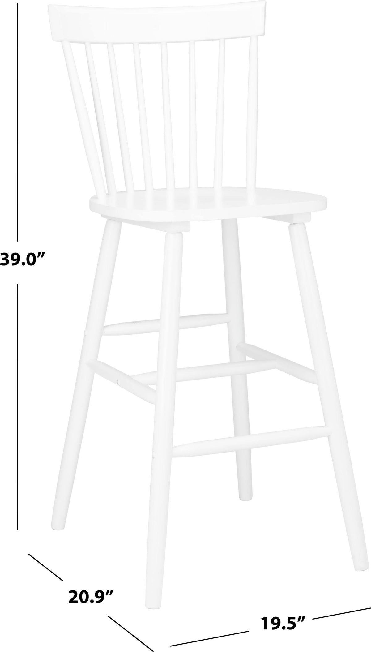 White Bar Stool (Set of 2) F645951