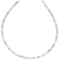 18" Sterling Silver Blue Opal Necklace Z333