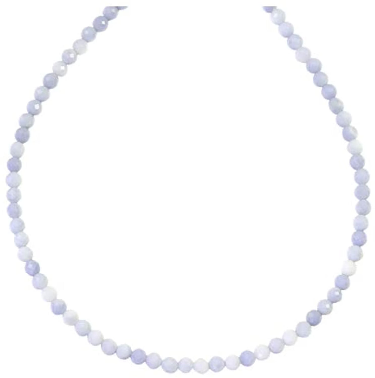 18" Sterling Silver Blue Opal Necklace Z333