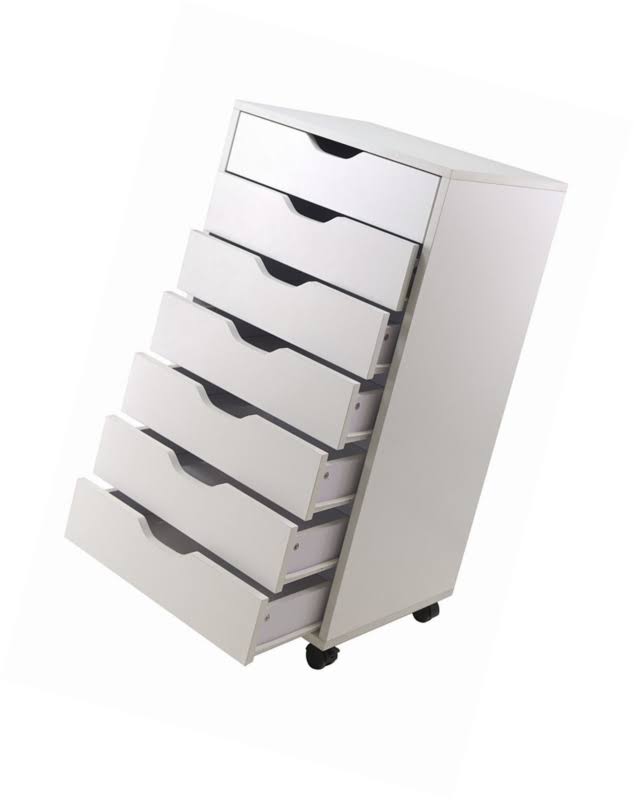 White 7 Drawers Cabinet C2826