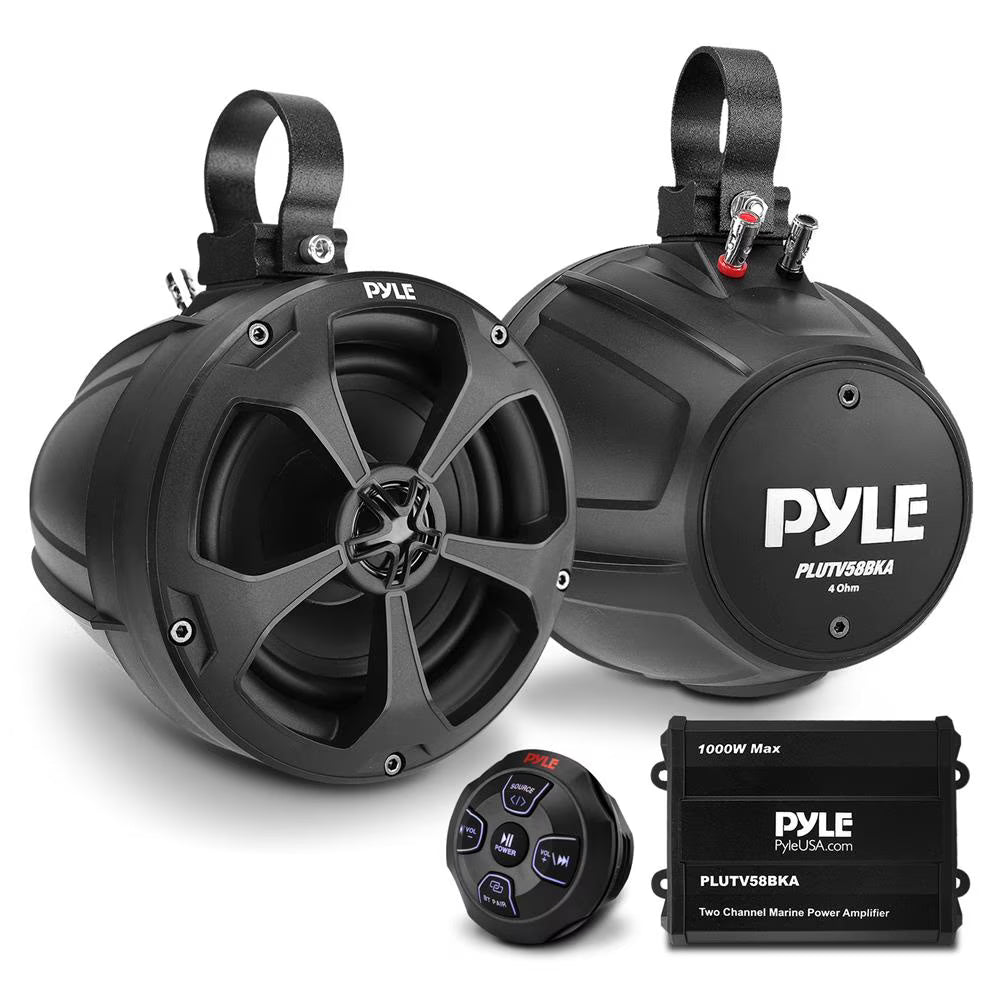 Water Resistant Marine Speaker with Wireless BT Audio Controller J755536