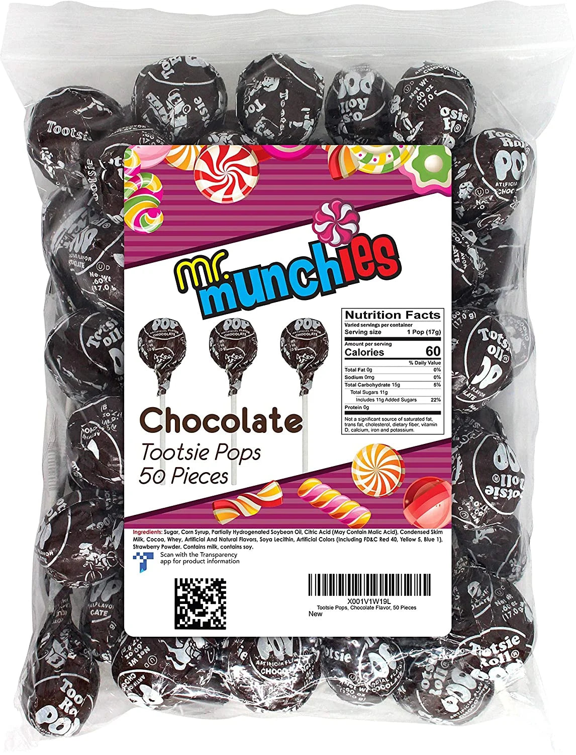 Chocolate Flavor Tootsie Pops, 50 Pieces Y429