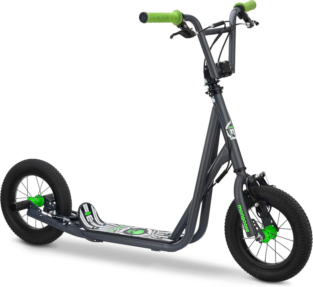 Mongoose Expo Youth Scooter, 12-Inch Inflatable Wheels, Non Electric N97950