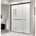 56-in to 60-in W Semi-Frameless Matte Black Shower Door Y642