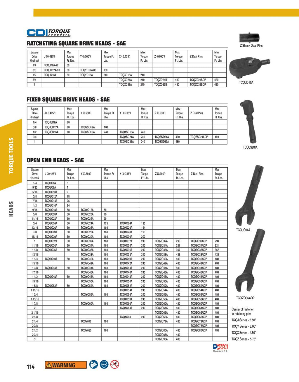 2-1/16-Inch Open End Dual Pin Z Head Torque Wrench P568828