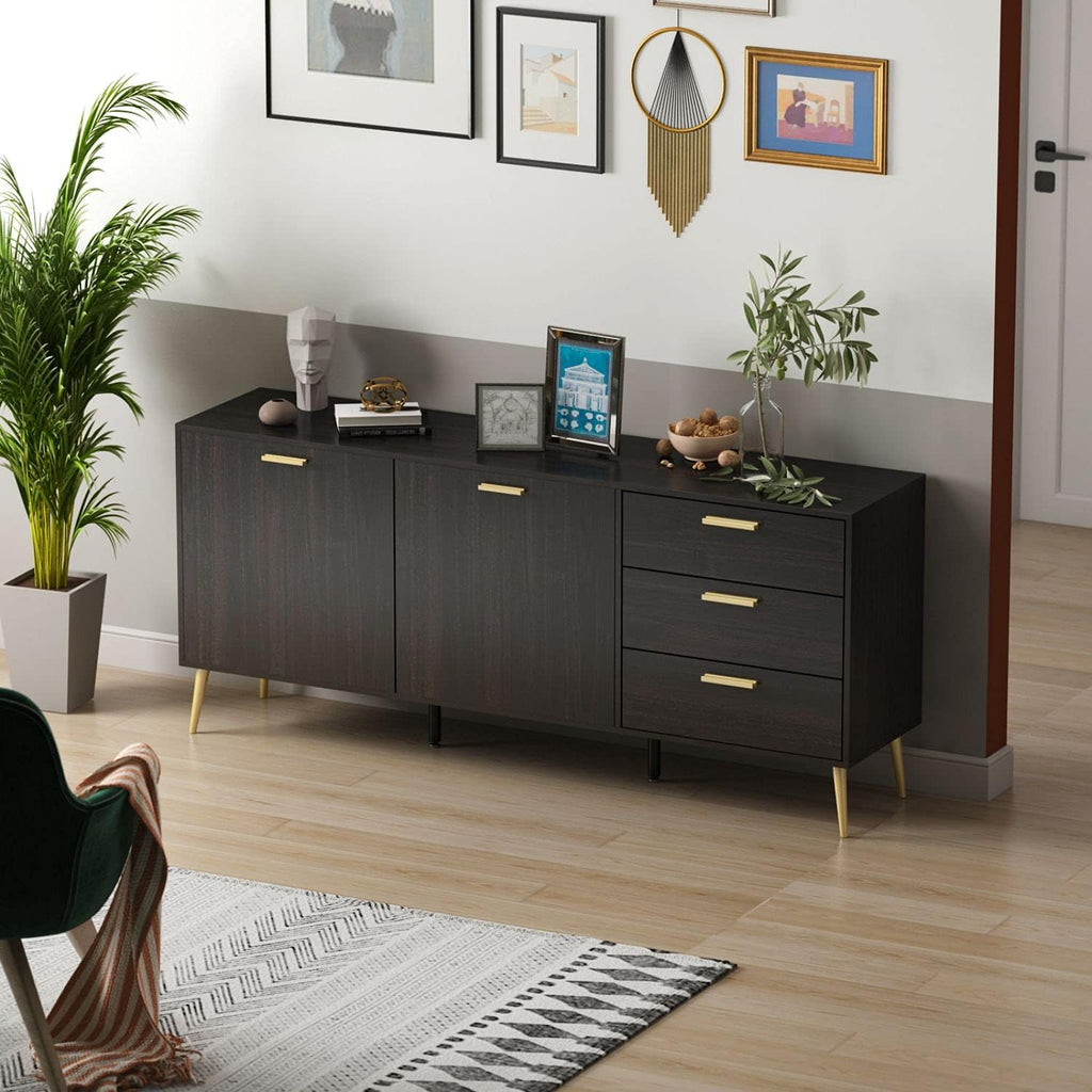 Espresso Storage Cabinet with 2 Doors & 3 Drawers M34709