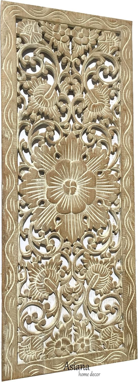 Large Carved Wood Wall Panel H161901