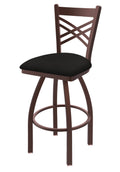 Catalina Bronze Swivel Stool with Espresso Seat K258887