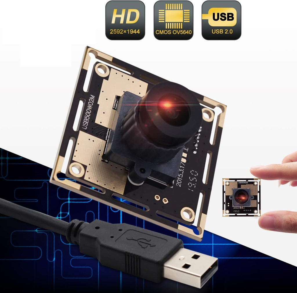 5 Megapixel USB Camera Module with 170 Degree Fisheye Lens Wide Angle HD Webcamera M5949
