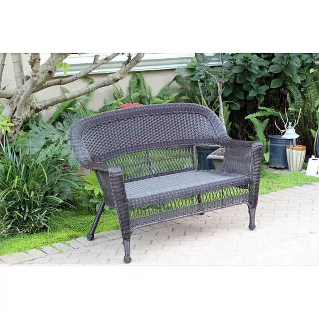 Espresso Wicker Patio Love Seat S99134