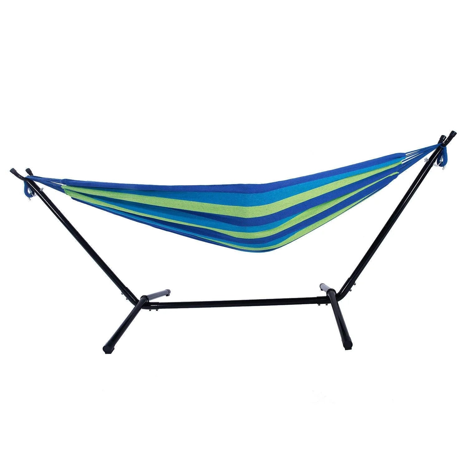 2-Person Portable Hammock with Canvas and Metal Stand Q41273