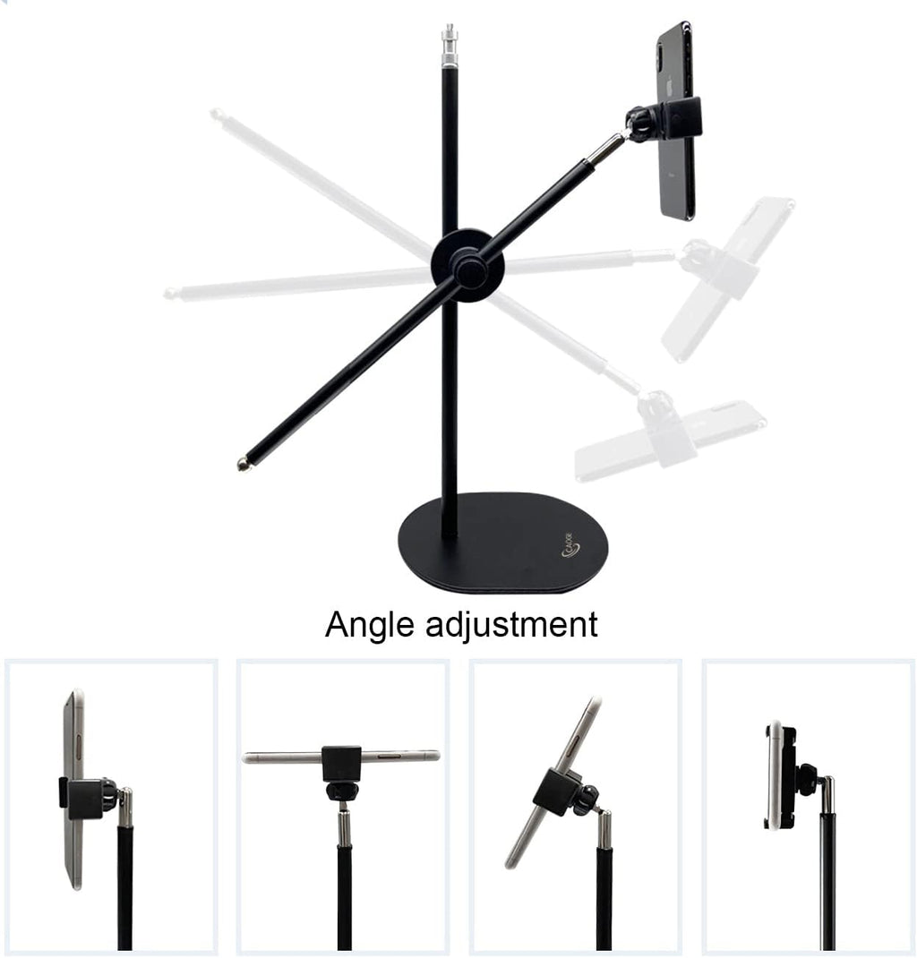 Adjustable Tabletop Phone Mount, 360° Rotation, Long Arm Bracket, Pack of 2 H507