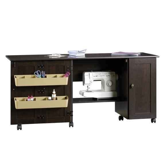Sewing Craft Cart in Cinnamon Cherry Finish R24159