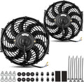 2x12 Inch Electric Radiator Cooling Fan 1750 CFM 12 Volts 80 Watts Pack of 2 B820