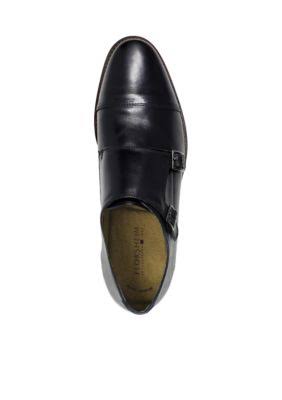 Black Double Monk Strap Shoes L9367
