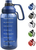 64 Oz Water Bottle With Straw and Time Marker K5942