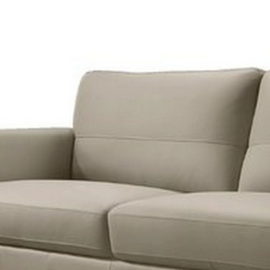 Gray Leather Match Loveseat E29157