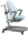 Blue Ergonomic Kids Desk Chair with Footrest Armrest P8118